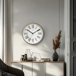 Оптовая продажа, винтажные часы с римским номером, OEM ODM, кварцевые настенные часы с 8,7 дюймовым декором, домашние часы на заказ