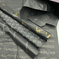 Papier de soie personnalisé avec logo, vente en gros, papier de soie de marque dorée avec logo imprimé, papier de soie personnalisé pour emballage cadeau