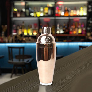 Mélangeur à <span class=keywords><strong>alcool</strong></span> à martini en acier inoxydable 750ml or rose avec logo personnalisé - Product Image 6