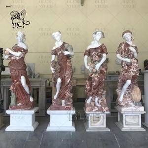 Decoración de Jardín BLVE, Estatua de Diosa Griega Tallada a Mano de Tamaño Real, Escultura de Dama de las Cuatro Estaciones en Mármol Blanco - Product Image 6