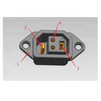 Nouvelle Conception 2+2 Interface d'alimentation au plomb-acide norme nationale, Prise de remplacement mâle-femelle, Contact en laiton 500V CC 50A pour 94V-0 Fire