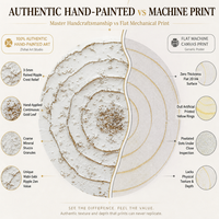 Vente chaude Moderne De Luxe Abstrait Géométrique Dart Style Peinture Blanc Pur avec 3D Texture Épaisse pour Salon Mur Art
