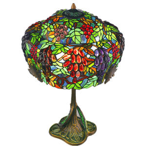 <span class=keywords><strong>Lampe</strong></span> de table Tiffany en mosaïque avec abat-jour en verre coloré peint à la main, base en <span class=keywords><strong>cuivre</strong></span> pur, opérateur à chaîne, capuchon à <span class=keywords><strong>souder</strong></span> - Product Image 4