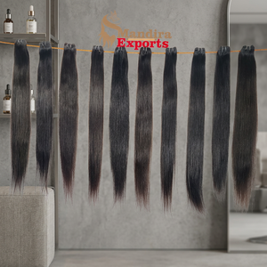 Wholesale Natural Straight Cuticle Aligned Indian Virgin Black Women's Raw Temple Human Hair <b>Extensions</b> Silky and <b>Cheap</b> - Product Image 1