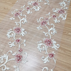 Rideau personnalisé avec des fleurs rouges, Offre Spéciale, voile de salon, brodé à la main, turquie - Product Image 5