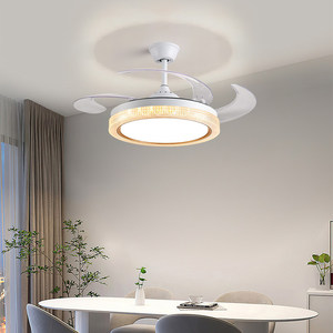 Modern 42-inch Indoor Low-Noise AC Motor <b>Ceiling</b> Fan LED <b>Lighting</b> <b>Remote</b> <b>Control</b> Metal ABS Construction High CRI 97 Dimmable - Product Image 2