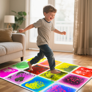 Montessori Children's Educational Toy with Flowing Liquid for Autism&amp; ADHD <strong>Kids</strong> Sensory <strong>Floor</strong> <strong>Mat</strong> with Visual Dynamic Training - Product Image 2