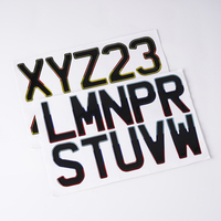 Numéro de lettre en gel couleur 3D Lettres de gel en résine bombée de haute qualité Lettres de chiffres en acrylique 4D Plaque acrylique Taille européenne EPOXY