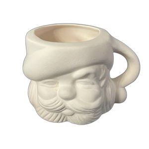Listo <span class=keywords><strong>para</strong></span> pintar Ceramic Bisque Santa Cup - Product Image 1