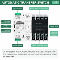 EPEPRO PV Commutateur de transfert triphasé automatique/manuel dédié Mini ATS Solaire Double Alimentation Automatique 4P 32A 63A 100A 125A AC220V