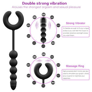 Sexo inalámbrico control remoto silicona Anal Plug Set vibrador Butt Plug silicona consolador largo Butt Plug para parejas - Product Image 3