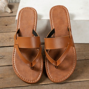 Sandalias Planas <span class=keywords><strong>de</strong></span> Verano Cómodas con Suela Suave para Mujer, Talla Grande, Sandalias Deslizantes <span class=keywords><strong>de</strong></span> Cuero PU, Chanclas Casuales <span class=keywords><strong>de</strong></span> Playa Antideslizantes - Product Image 5