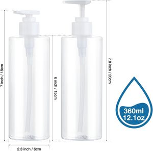 250ML Clear PET Lotion <b>Bottle</b> with <b>Pump</b> Cylinder Shampoo <b>Bottle</b> Lotion <b>Dispenser</b> <b>Bottle</b> - Product Image 3