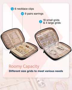 Fashion Foldable Soft <b>Travel</b> Jewelry Organizer Portable <b>Bracelet</b> Necklace Ring Earring Storage Case Bag - Product Image 5