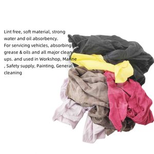 بالجملة ملونة داكنة ممسحة القماش صناعة باستخدام القطن تي شيرت الصناعي تنظيف ممسحة الاغلفة - Product Image 3