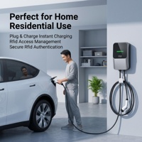Nouvelle borne de recharge murale EV efficace 7kW 16A 32A, interface Type 2, câble de 5m, contrôle de charge intelligent, IP54, marché européen