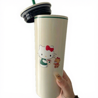 Termo con Diseño de Hello Kitty y Ventosa, Lindo y Colorido, Novedad 2025