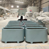 Bac à plantes en fibre de verre, grands pots d'extérieur, jardinières commerciales pour aménagement paysager, fourniture en gros, sur mesure pour projets hôteliers, centres commerciaux et immobilier