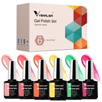 VENALISA-Vernis à Ongles en Gel UV, 6 Pièces, Kit de Démarrage pour Manucure, Couleur Naturelle, Vernis à Ongles en Gel, Émail, Cadeau