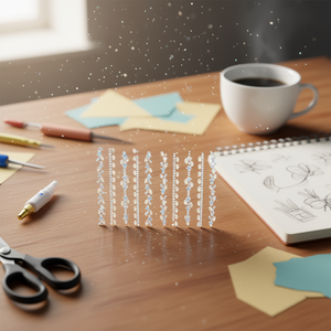 Adesivo decorativo con strass scintillanti Ilan da 32 cm, rimovibile, per nail art e artigianato - Product Image 2