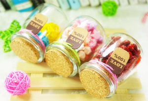 Food Safe Fancy clear 100ml 150ml Pudding Glass Mini <b>Milk</b> Bottle With Cork Lid Pudding Yogurt Candy Jars - Product Image 5
