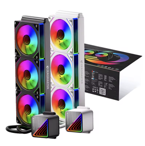 พัดลมระบายความร้อนซีพียูสำหรับเล่นเกมแบบใหม่ RGB ARGB Sync ขนาด 120 มม. เงียบด้วยระบบลูกปืนน้ำมัน ความเร็ว 1200 รอบต่อนาที ทำจากทองแดงและอะลูมิเนียม พร้อมกระจก 3 ชิ้น สำหรับรุ่นใหม่ - Product Image 1