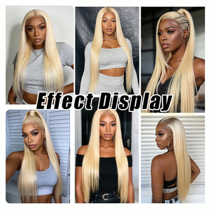 ผมแท้บราซิล 100% สี 613 #   สี 5x5 แบบตรง  HD  ผ้าปิดผมแบบโปร่งใส ไม่พันกัน ไม่หลุดร่วง - Product Image 6