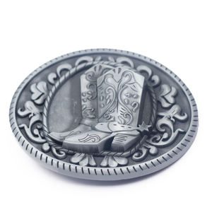 Venta al por mayor personalizado usted propio logotipo diseñadores de moda 3D aleación de zinc antiguo giro hebilla de cinturón hombres mujeres vaquero personalizar hebilla de cinturón - Product Image 4