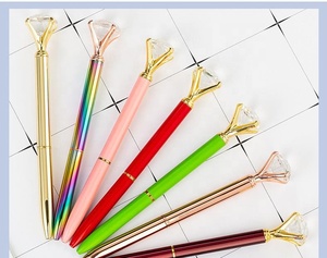 Penna promozionale oro rosa metallo e plastica <span class=keywords><strong>grande</strong></span> diamante sfera di cristallo penna 1.0mm stile sportivo per i regali - Product Image 6
