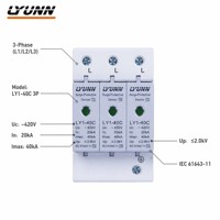 Dispositif de protection contre les surtensions AC SPD Type 2 1P 2P 3P 4P 275V 385V 40kA 20kA Parafoudre sur rail DIN IEC 61643-11