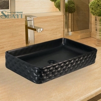 SDAYI Lavabo de table élégant et simple couleur or lavabo en céramique lavabo de salle de bain pour hôtel