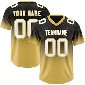 Camiseta de Fútbol Personalizada con Degradado, Unisex, Cuello en V, Absorbente de Humedad, Sublimada, con Nombre, Número y Logotipo del Equipo - Product Image 1