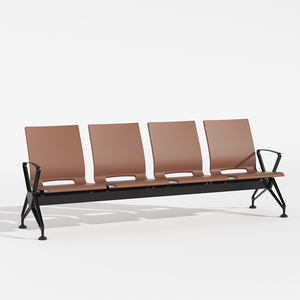 Silla de espera pública de 2 plazas, banco de metal duradero para aeropuerto, hospital, estación de metro, vestíbulo. - Product Image 3