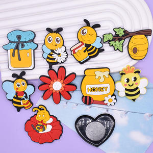 귀여운 작은 벌 만화 PVC 재사용 가능한 자석 냉장고 자석 창의적인 부드러운 자석 조기 교육 스티커 냉장고 - Product Image 2