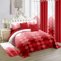 Ensemble de literie rayé 12 pièces, similaire au coton, avec rideaux assortis, pour lit King Size, prêt à être expédié en 2026, pour chambres à coucher