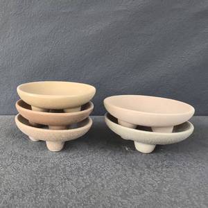 <span class=keywords><strong>Plateau</strong></span> en céramique rond miniature rustique avec finition émaillée colorée personnalisée - Product Image 3