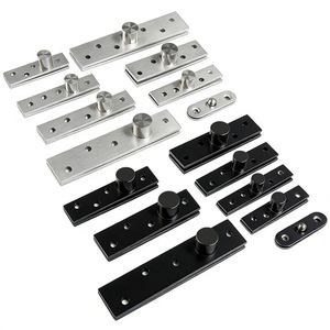Bisagras de puerta de acero inoxidable, giratorias 180 grados, ocultas, para puertas de madera, diseño minimalista, par de rodamientos de 4 orificios - Product Image 1