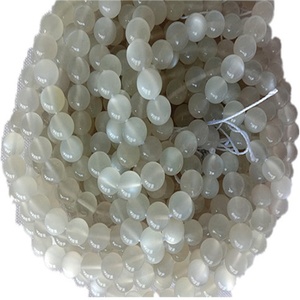 Tự Nhiên Trắng <span class=keywords><strong>Moonstone</strong></span> 3A Vòng Hình Dạng Hạt Và Mịn Đá Quý Strings - Product Image 5