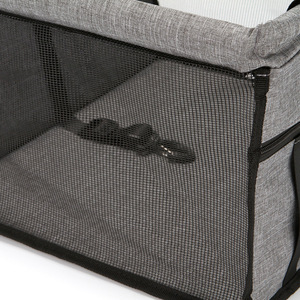 Gris multifonctionnel <span class=keywords><strong>voiture</strong></span> sac <span class=keywords><strong>pour</strong></span> animaux de compagnie <span class=keywords><strong>chien</strong></span> siège de <span class=keywords><strong>voiture</strong></span> sac avec tissu en maille respirante accès facile lors de la sortie chaise de siège <span class=keywords><strong>pour</strong></span> animaux de compagnie - Product Image 4