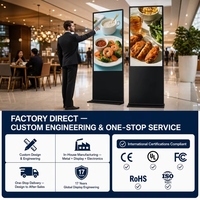 Pantalla Digital Interior con Marco Metálico de 32 Pulgadas, Video Wall Full HD 1920x1080 para Centros Comerciales y Centros Gubernamentales