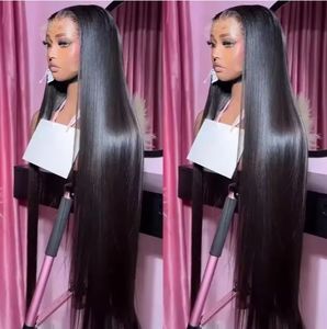 Capelli Umani 13x4 per Parrucche Lace Front, Capelli Vergini con Cuticole Allineate, Parrucca Full Lace Lunga, Densità 200%, Nero Naturale Realistico - Product Image 2