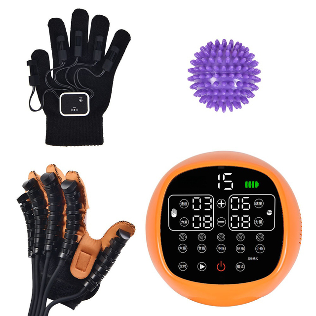 Smart Automatic Hand Function Hemiplegia Palm Finger Rehabilitation Trainer Robot Massage Gloves Device