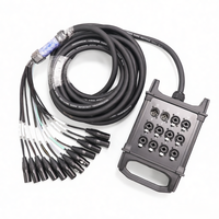 Câble multipaire XLR professionnel pour enceintes audio, boîtier de câblage 12 canaux XLR mâle vers femelle, câble répartiteur de 7,6 m avec gaine en PVC pour amplificateur de guitare
