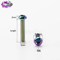 Boulons en titane TMJ M5x10/12/15/20/25mm vis à tête cylindrique à six pans creux 10 pièces pour moto voiture aéromodélisme Refit