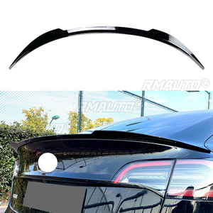 Rear Spoiler for Tesla Model 3 Glossy Black/Carbon Look Car Rear Wing Trunk Spoiler Decklid Lid Trim <b>Splitter</b> <b>Lip</b> - Product Image 1