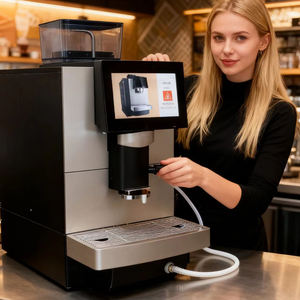 <span class=keywords><strong>Machine</strong></span> à café automatique E60L Cafee Meilleure <span class=keywords><strong>machine</strong></span> à café entièrement automatique avec système de mousse de lait pour le bureau - Product Image 1