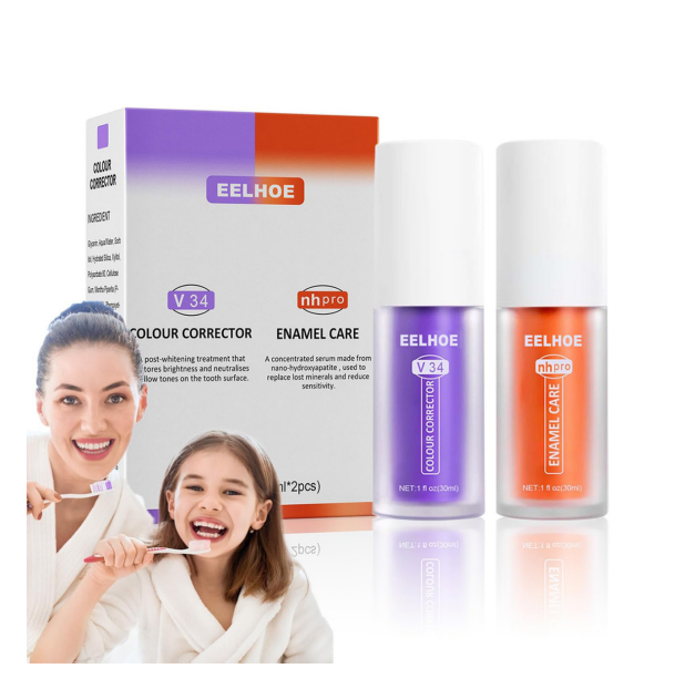 EELHOE Enamel Care V34 Colour Corrector Teeth Whitening Purple