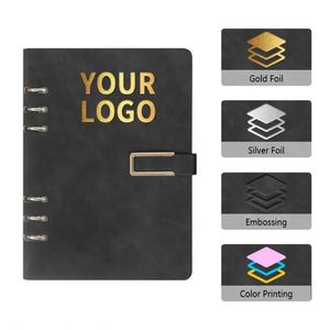 Carnets à anneaux A5 de qualité supérieure avec logo personnalisable, carnets professionnels B5 à pages détachables, carnets de notes de conférence en gros - Product Image 6