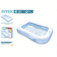 Piscine gonflable rectangulaire pour bébés 166x100x25cm 90L pour enfants, PVC, utilisation en extérieur, 9,3 kg avec kits de réparation, fabriquée en Espagne