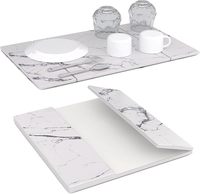 CF Tapis de séchage de vaisselle absorbant rapide Plat de terre de diatomées pliable Tapis de séchage de vaisselle en pierre à séchage rapide pour comptoir de cuisine
